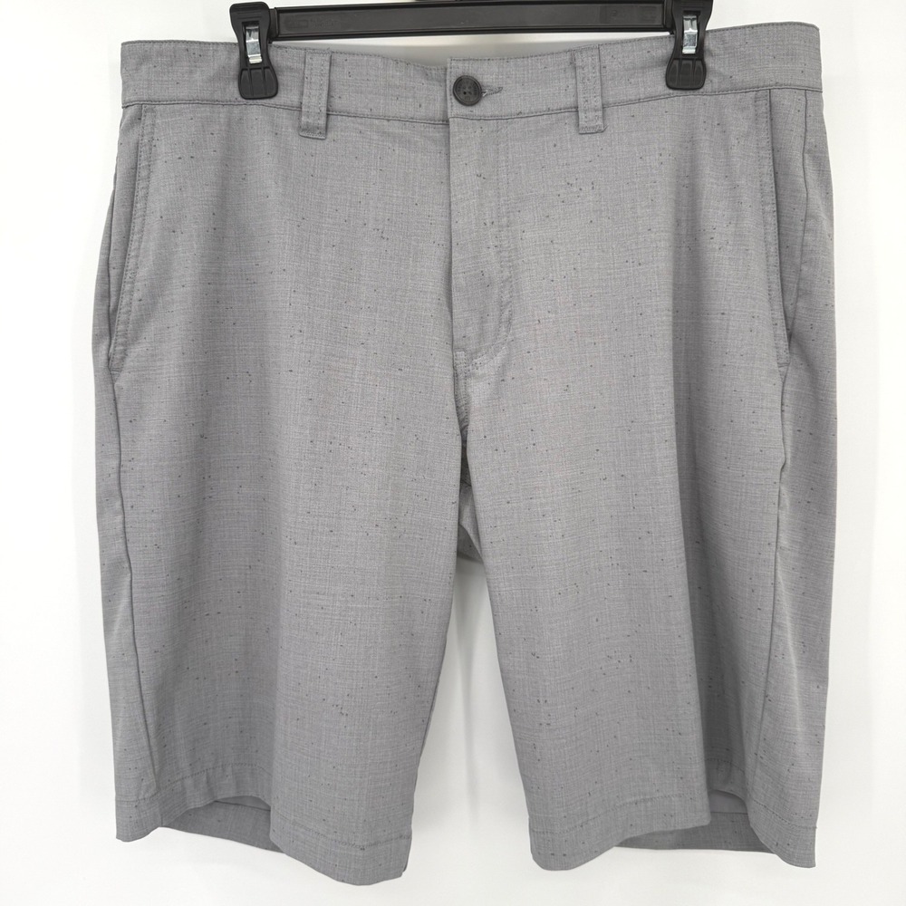 TravisMathew Shorts Mens 35 Gray Golf Performance Stretch Heathered